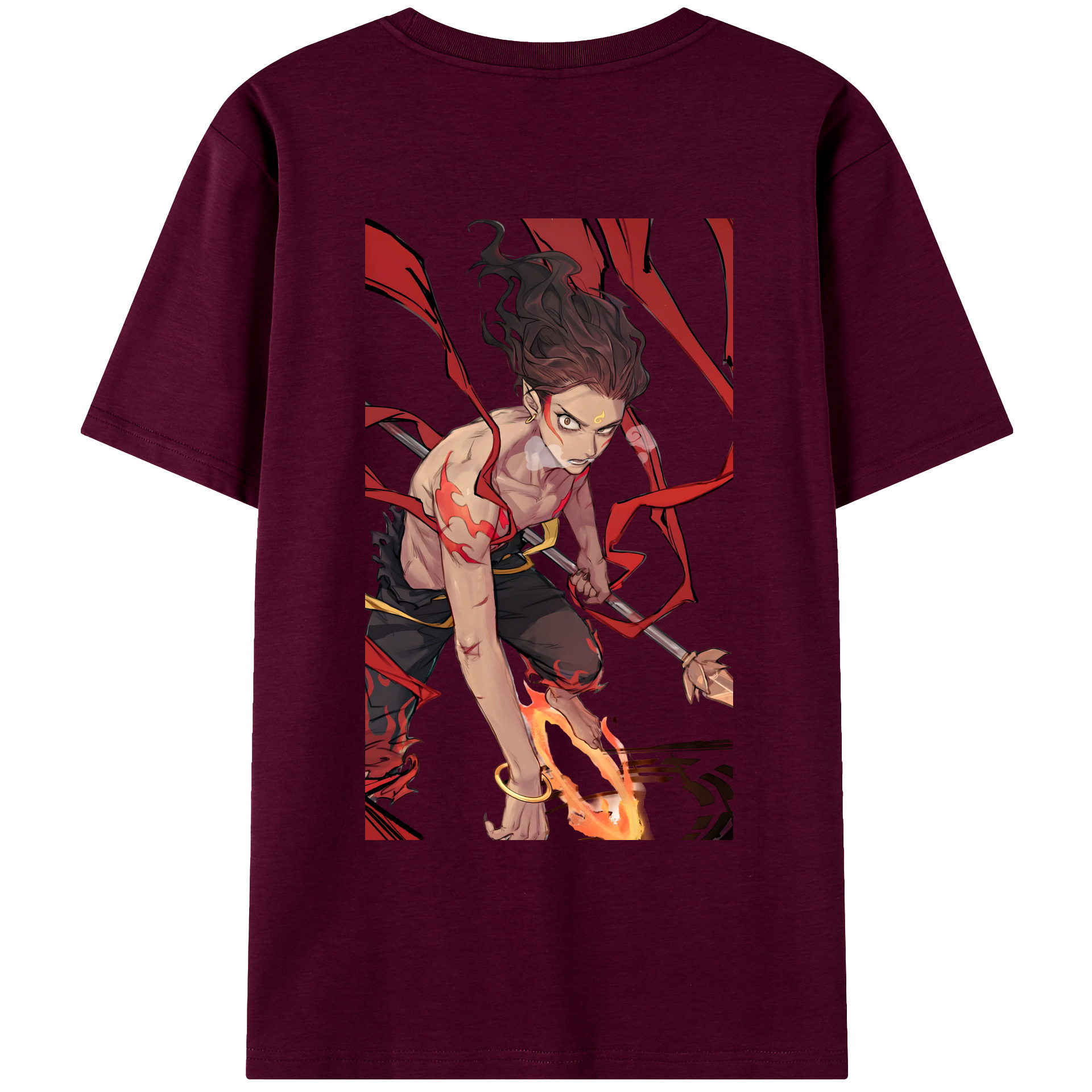 （画像用） Ne Zha 2 ナタ 魔童の大暴れ レディース半袖Tシャツ(バックプリント)